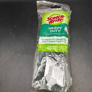 Scotch Brite Heavy Duty dishwasher Wand 2 Pack Refill Green Yellow NEW!